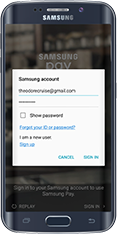 Sign in to Samsung Pay with your Samsung account