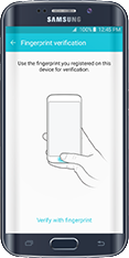 Samsung Pay will ask you to verify your fingerprint. You will then be asked to create a Samsung Pay PIN.